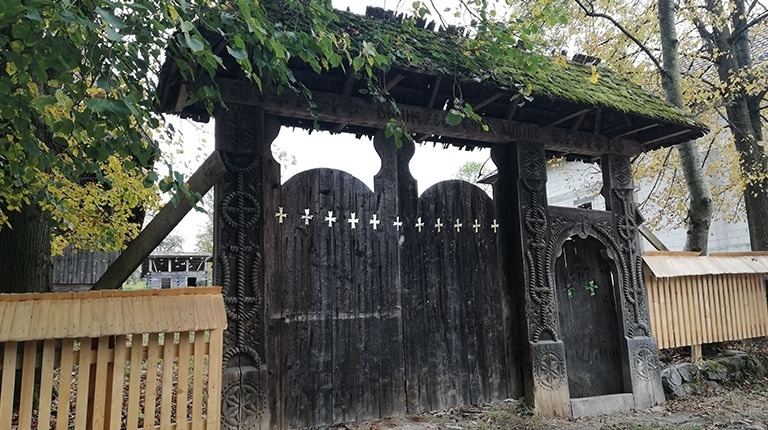 old wood gate in Maramures
